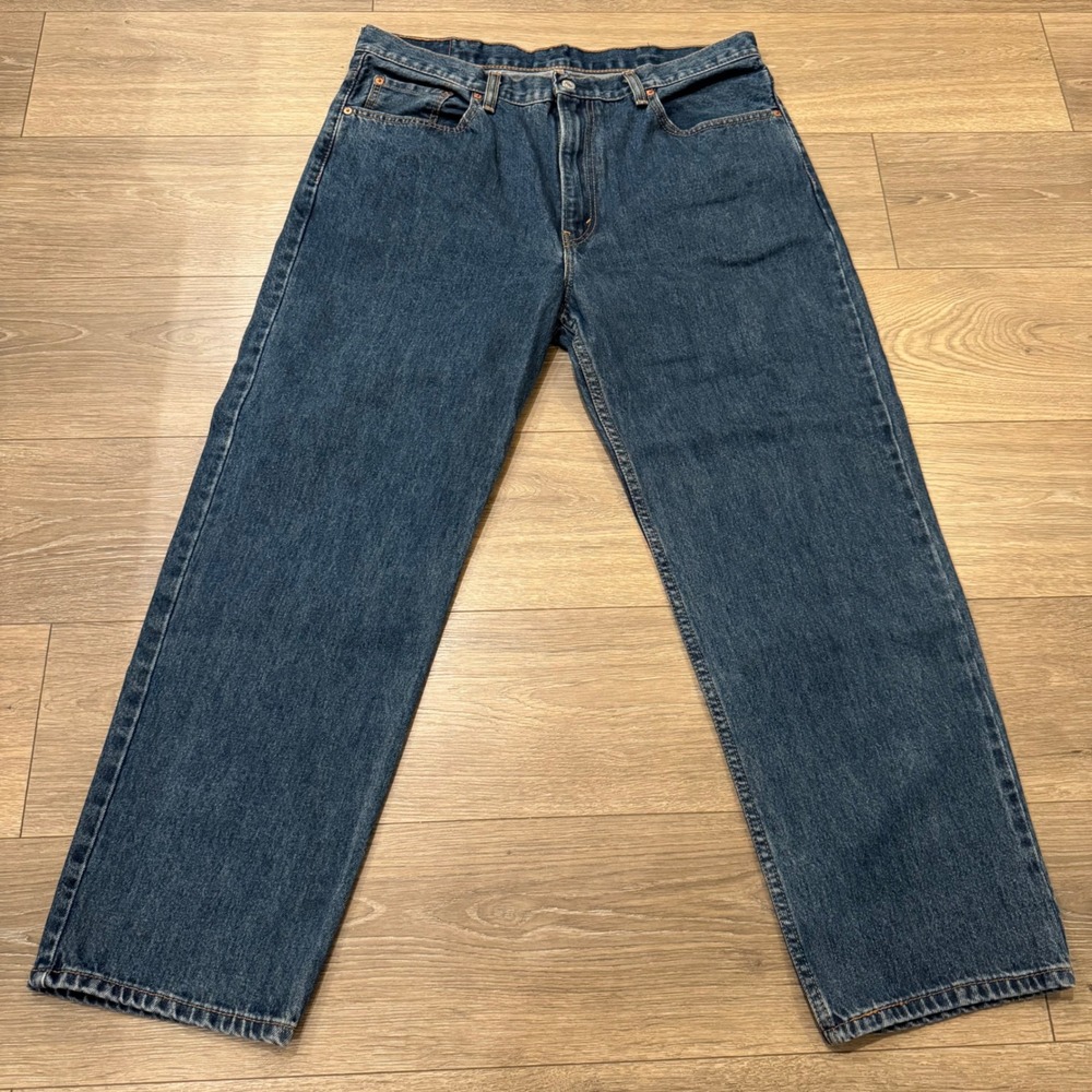 Levis 550 Relaxed Fit Jeans Mens 38x30 Blue Denim Medium Wash Tapered Leg
